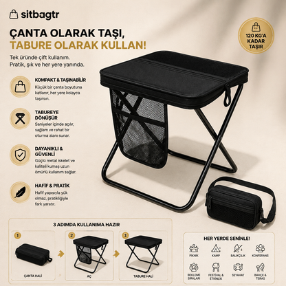 SitBagTR Portatif Çantalı Tabure